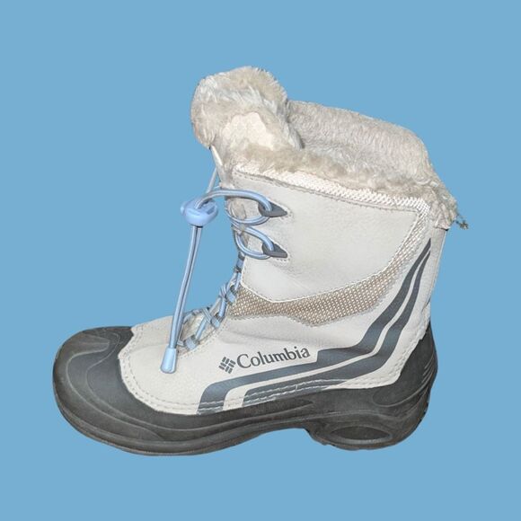 Columbia Unisex Youth Fawn/Faded Sky Bugaboot Plus Iv Omni-Heat Snow Boot Size 7 - Picture 5 of 7